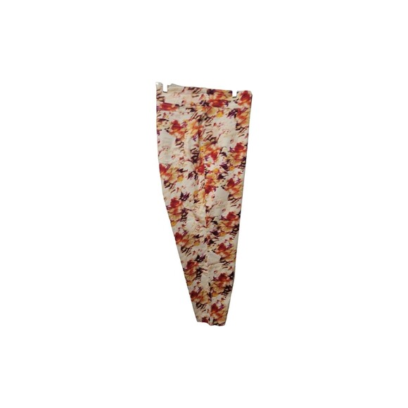 Terra & Sky Brushstroke Jegging Women 28W-30W 4X Orange Multi Faux Button - Picture 1 of 8
